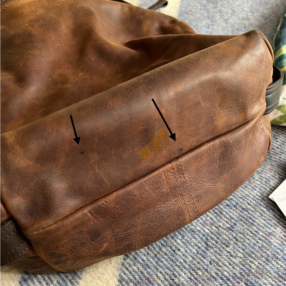 Rough & Tumble Custom Leather Purse, Vintage hobo OP Rustic Pecan, size medium - Picture 8 of 10